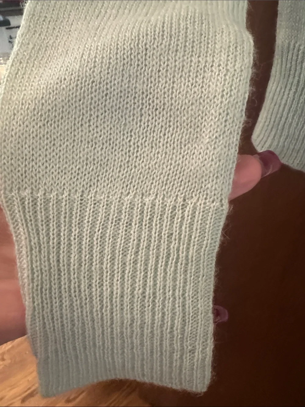 J. Crew Light Mint Crewneck Button Cardigan